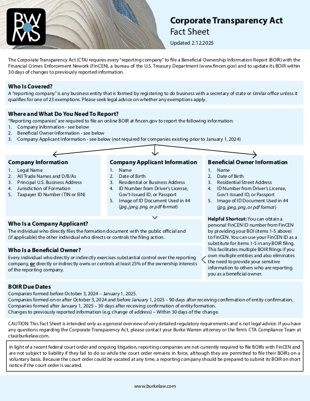 CTA Fact Sheet