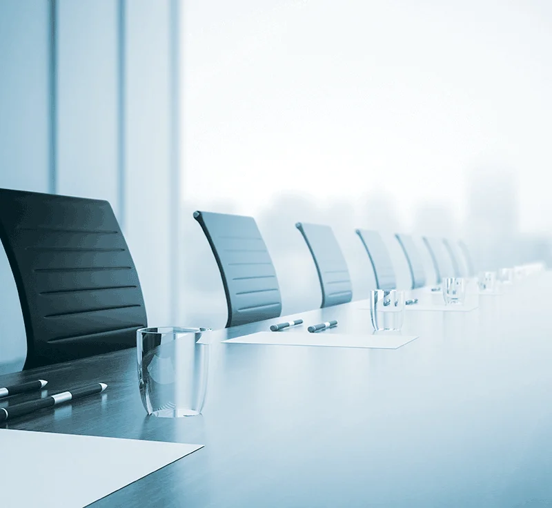 Conference table with chairs